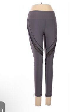 Gottex Dusty Purple Leggings with Sheer Mesh Panels